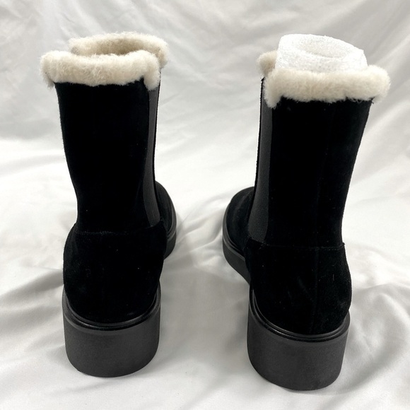 Stuart WEITZMAN Alpine Cozy Faux Fur Lined Chelsea Boot in black - womens 4.5 - Picture 4 of 9